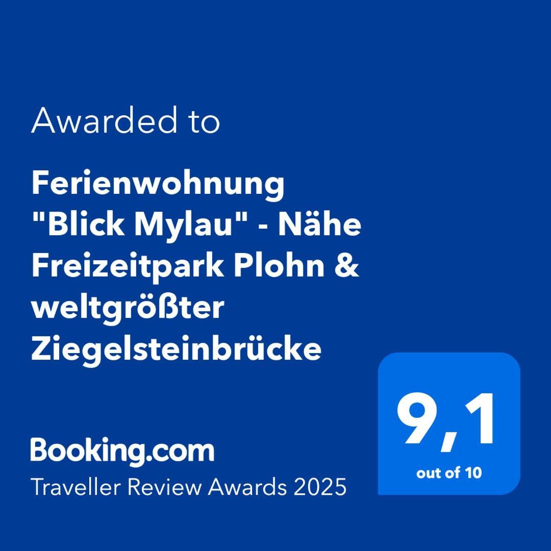 רייכנבאך אים פוגטלנד Ferienwohnung "Blick Mylau" - Naehe Freizeitpark Plohn & Weltgroesster Ziegelsteinbruecke מראה חיצוני תמונה